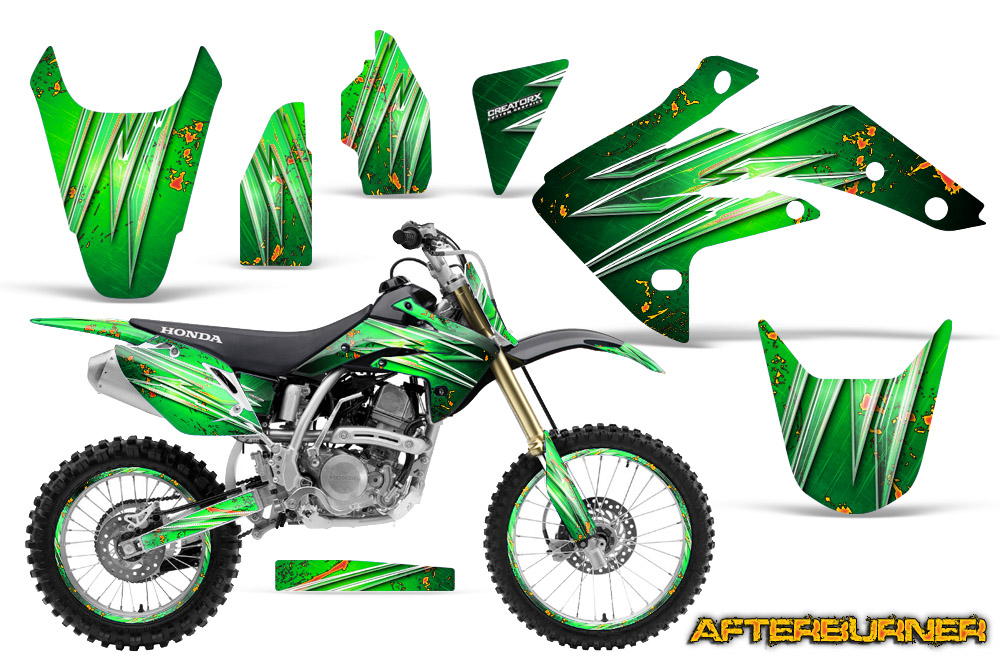 Honda CRF150R 07-10 Graphics Kit Afterburner Green NP Rims